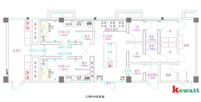 大型PCR擴增實驗樓設(shè)計圖